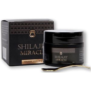 Premium Himalaya Shilajit Resin 50g - 100% Puur & Biologisch - Rijk aan 85+ Mineralen & 80% Fulvinezuur - Authentieke Mumijo Hars - Energie, Focus & Testosteron Booster - Labgetest & Gecertificeerd - Glazen Pot