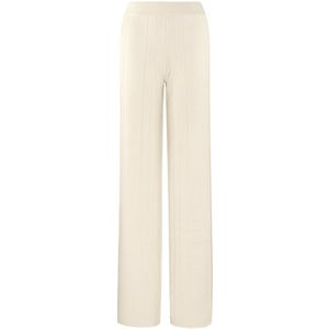 Zachte jersey broek met plooien - nieuwe collectie - herfst/winter - dames - offwhite - maat S/M