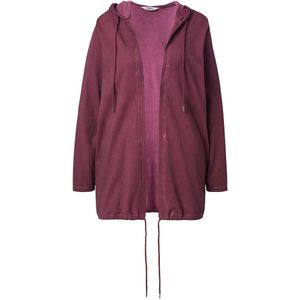 Angel of Style Angel of Style - Dames - Sweatvest open model capuchon - Donker wijnrood - Maat 42