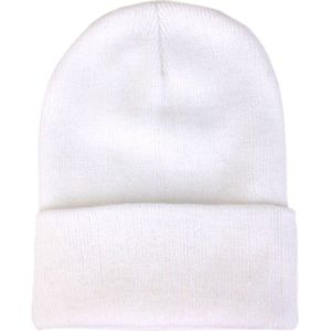 ASTRADAVI Beanie Hats - Muts - Warme Unisex Skimutsen - Winter Hoofddeksels - Wit