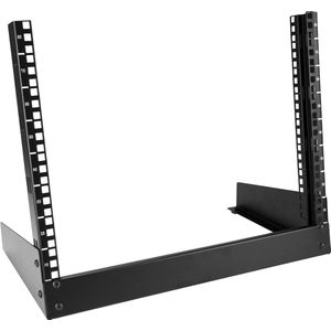 8U Open Frame Netwerk Rack 19 inch - 2 Stijlen - Vrijstaand Desktop Rack voor Computer AV Media IT Data - Serverruimte Apparatuur