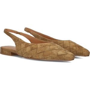 Stefano Lauran - Kameel Slingback Schoenen - Bruin - Linnen