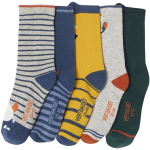 Huissokken - Meisjes - Set van 5 Paar - Multicolor - Katoenmix