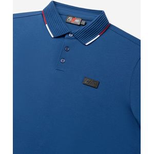 AB Lifestyle - Triple Coloured Polo | Navy Peony - Heren - Maat: S