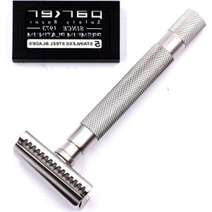 Veiligheidsscheerapparaat satijn chroom semi-slank - Parker