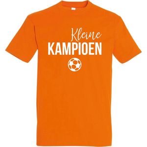 Shirt Oranje - Jongens Meisjes - Oranje - Kleine Kampioen - Nederlands elftal - Leuk voor het EK - Maat 104