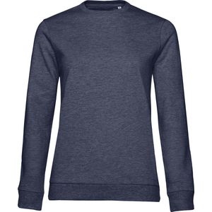 Sweater 'French Terry/Women' B&C Collectie maat M Heather Donkerblauw/Navy