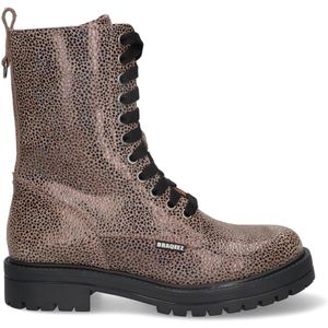 Braqeez 423558-998 Meisjes Veterboots - Multicolor - Suède - Veters