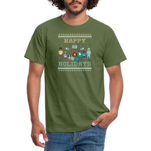 Playmobil Familie Happy Holidays Ugly Christmas T-Shirt Heren