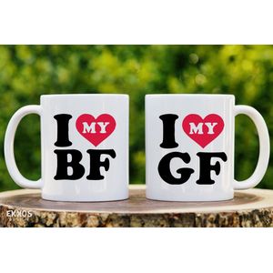 I love couple matching mok - Valentijnsdag - Cadeautje voor haar - Verjaardag cadeau - Cadeau voor man - Cadeau voor vrouw - Mok met tekst - Mokken - Best Cadeautjes - Thee glazen - Koffie mok