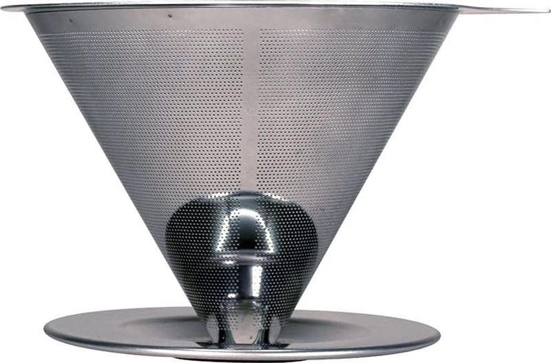 Pandoo - Koffiefilter en -houder - RVS - Duurzaam Herbruikbaar - Geschikt voor Reizen en Outdoor