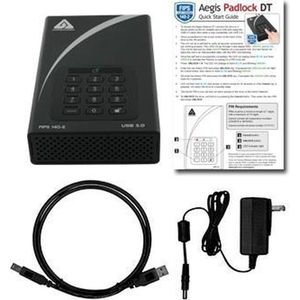 Apricorn - Aegis Padlock DT FIPS - Externe Harde Schijf - Zwart - 6TB
