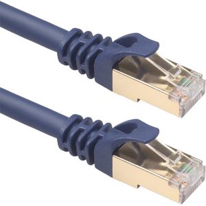 Provium - CAT8 Ethernet kabel - netwerkkabel - Gigabit - 40 Gbps - S/FTP afgeschermd - LAN Internetkabel - RJ45 - 10 meter - blauw