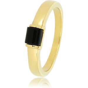 My Bendel - Gouden ring met Onyx edelsteen - Gouden ring met Onyx edelsteen - Met luxe cadeauverpakking