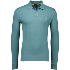 Boss Orange - Polo Lange Mouw - Groen - Slim Fit