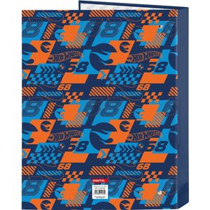 Ringmap Hot Wheels Speed club Oranje Marineblauw A4 (26.5 x 33 x 4 cm)