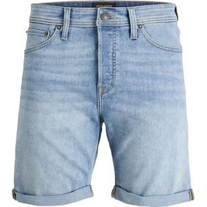 JACK & JONES JJIRICK Jeansshort voor heren, stretch, kort, regular fit, korte broek, bermuda shorts, zomer, denim, effen, zwart, blauw, S, M, L, XL, XXL, Blue Denim (12281168), S