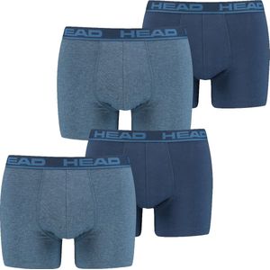HEAD Heren Boxershorts HEAD BASIC BOXER 4er Pack 4 Pack Blauw L