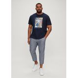 s.Oliver - DETROIT - Broek - Relaxte Crop Joggers - Linnenmix