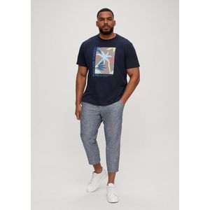 s.Oliver - DETROIT - Broek - Relaxte Crop Joggers - Linnenmix