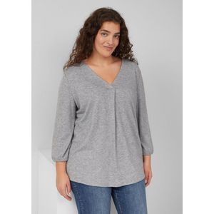 s.Oliver - T-Shirt - Gevlekt - V-hals - 3/4-mouwen