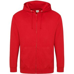 Vegan Hoodie met ritssluiting en capuchon Fire Red - S