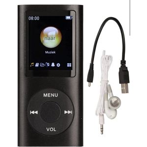 MP3/MP4 Speler Bluetooh - Zwart - Voice Recorder - 32GB SD Kaart - Radio - Met oordopjes en lader