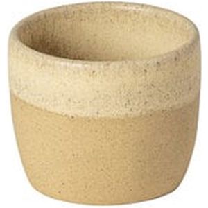 Kitchen trend - Arenito - espresso kop - zand geel - set van 6 - 6 cm rond