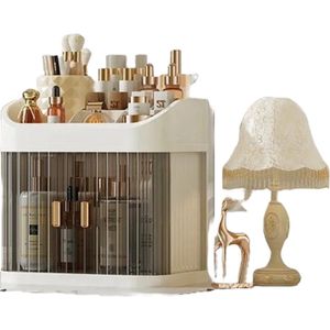 Blyx® - Make-Up Organizer - Opbergdoos - Make up tas - Make up Koffer - Sieraden - Wit - 24x23.5x15.5CM