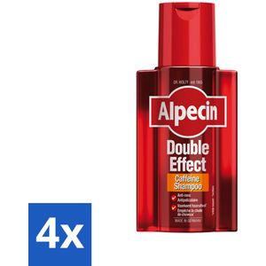 Alpecin - Double Effect - Shampoo - Anti-roos & Haargroei - 200 ml - Voordeelverpakking - 4 stuks