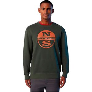 North Sails Graphic Ronde Hals Sweater Groen S Man
