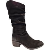 Aqa - Dames Laarzen - Zwart - Suede - Knielaarzen