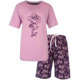 Tenderness - Dames Shortama - Roze - Pyjama Set - Lila