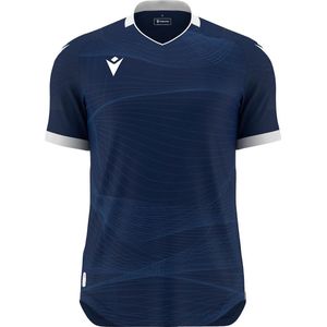 Macron Wyvern Eco Shirt Korte Mouw Kinderen - Marine / Wit | Maat: 9-10 Y
