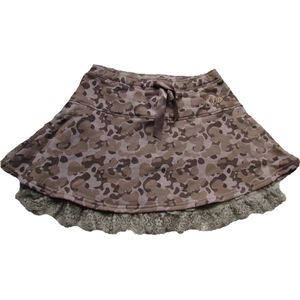 iDO Meisjes Warm Camouflage Rok - Bruin - Maat - 134-140