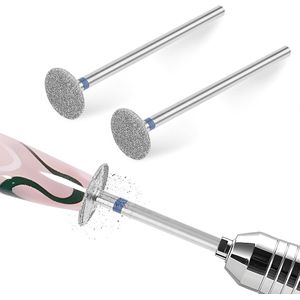 2 stuks platte nagelboorbits voor pedicure en manicure - Zandschijf en Voetvijl Voor Thuissalon
