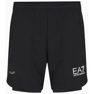 EA7 - 8NPS09_PNBXZ - Korte Broeken - Zwart - Sportief - Polyester
