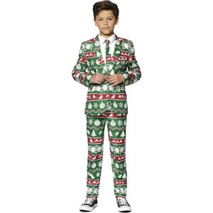 Suitmeister Christmas Green Nordic - Kids Pak - Kerst Outfit - Groen - Maat S