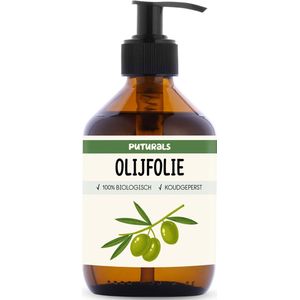 Puturals Olijfolie 100% Biologisch - 300ml - Puur en Koudgeperst - Olijfolie Extra Vierge Voor Haar en Huid