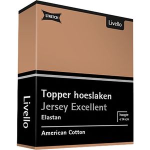 Livello Hoeslaken Topper Jersey Excellent Caramel 250 gr 180x200 t/m 200x220