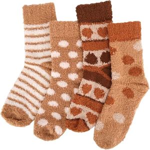 Comfortsokken voor dames, 8-pack, maten 39-42 - Zachte koraalfleece sokken