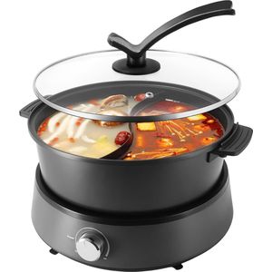 MKSS® Hotpot Electrisch - Kaasfondue - Chinese Fondueset - Fonduepannen - Zwart
