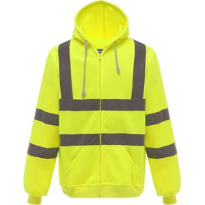 Yoko Full Zip Hooded Sweatshirt YHVK07 - Hi Vis Yellow - XL