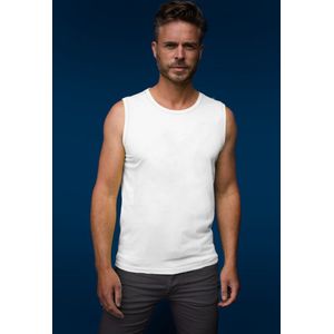 GCM heren singlet - mouwloos top - wit - 22164 - maat L