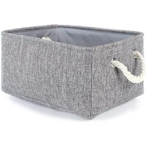 Opvouwbare opbergmanden met handgrepen voor kleding en speelgoed - Grijs, maat M