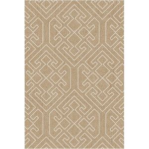 Linnen Shag Area Tapijt - Opvouwbaar en Wasbaar - Antislip - Voor Eetkamer en Slaapkamer - Bruin - 47 x 67 cm