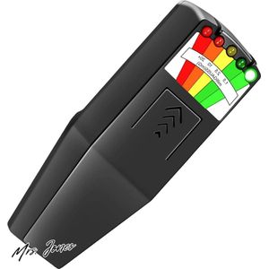 Mrs. Jones EMF-meter magneetvelddetector 5 led-gauss-meetapparaat voor elektromagnetische straling testen outdoor-kantoor draagbaar (zwart) .