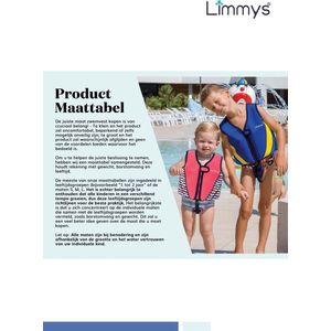 Limmys Premium Neopreen Zwemvest - Kinderreddingsvest - Verstelbaar Veiligheidsharnasontwerp - 8 Verwijderbare Drijvers - Azuurblauw - Middelgroot