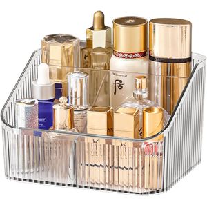 FURNIBELLA-Make-up & Cosmetica Organizer met Ruime Opbergvakken – Perfect voor Huidverzorging en Beauty producten-WIT