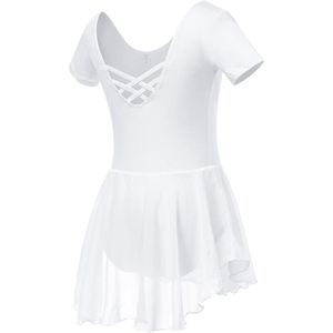 Balletpakje voor meisjes met rok, korte mouwen, peuter dansoutfit, 3-11 jaar